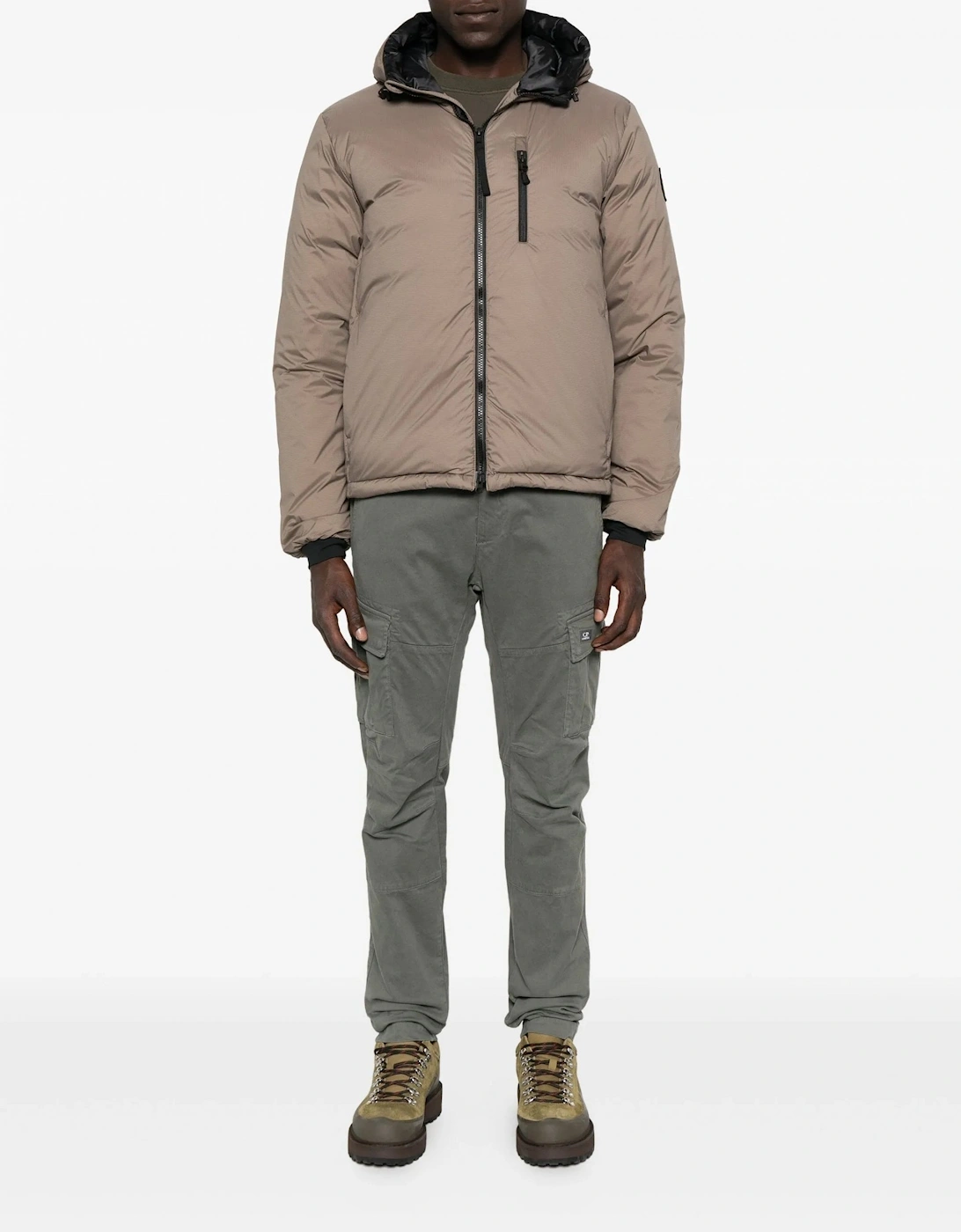 Stretch Satin Cargo Pants Grey