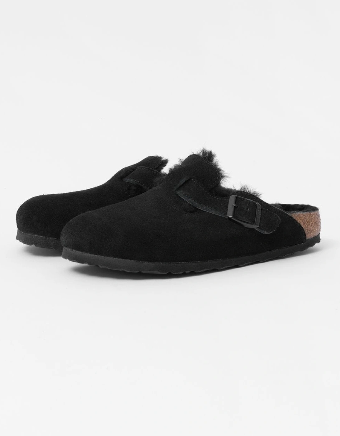 Women's Birkenstock Boston Vl Sheepskin Womens Clogs - Black - Size, 7