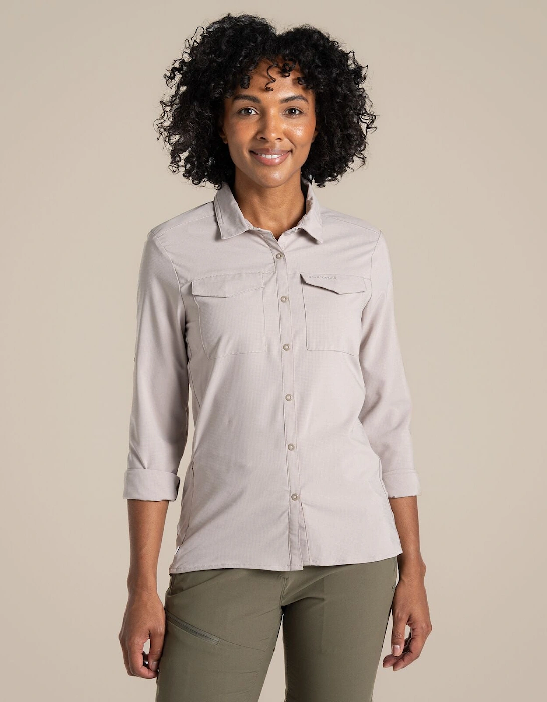 Craghoppers Women's Craghoppers Womens NosiLife Pro 3 UPF Long Sleeve Shirt - Tan