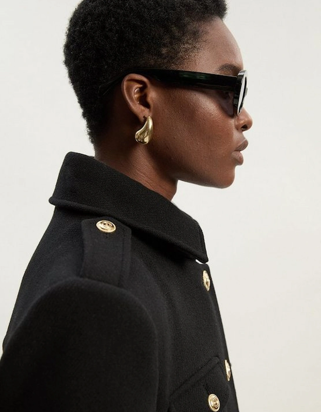Wool Military Tailored Maxi Coat