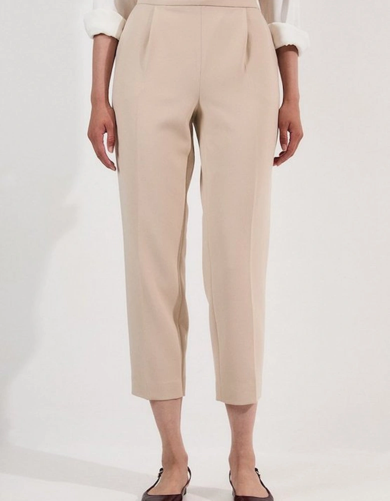 Compact Stretch Essential Tailored High Waist Slim Leg Trouser