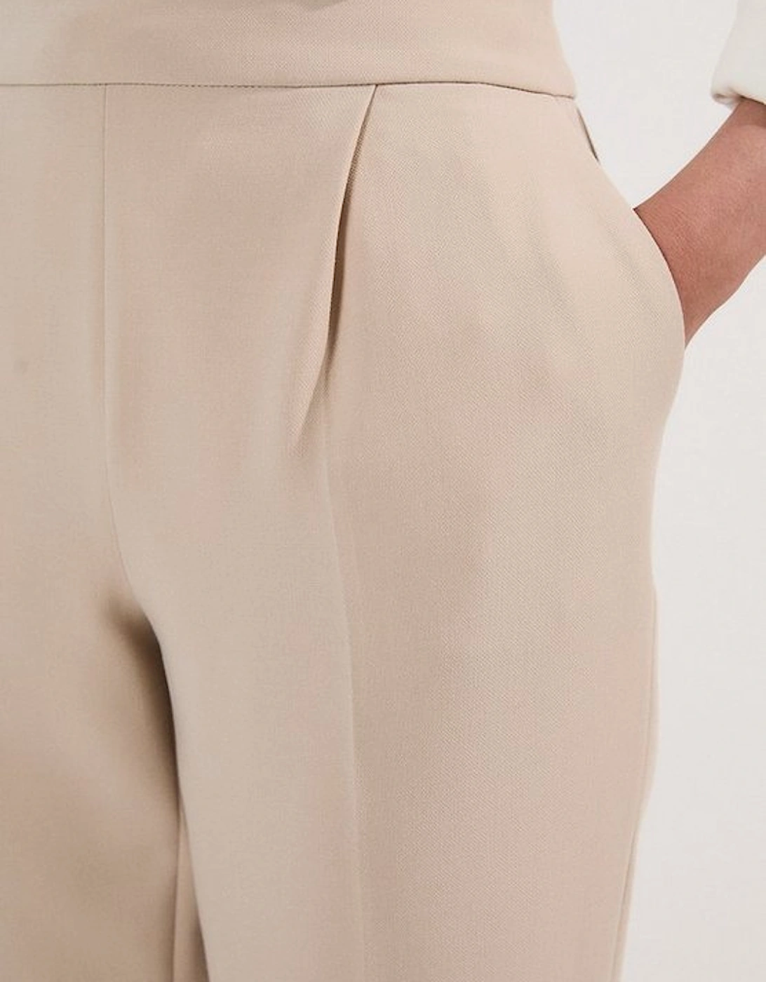 Compact Stretch Essential Tailored High Waist Slim Leg Trouser