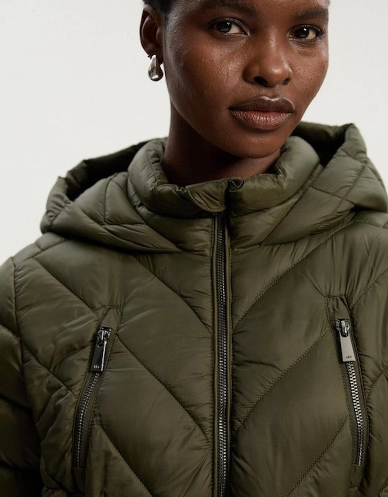 Petite Lightweight Knee Length Packable Coat
