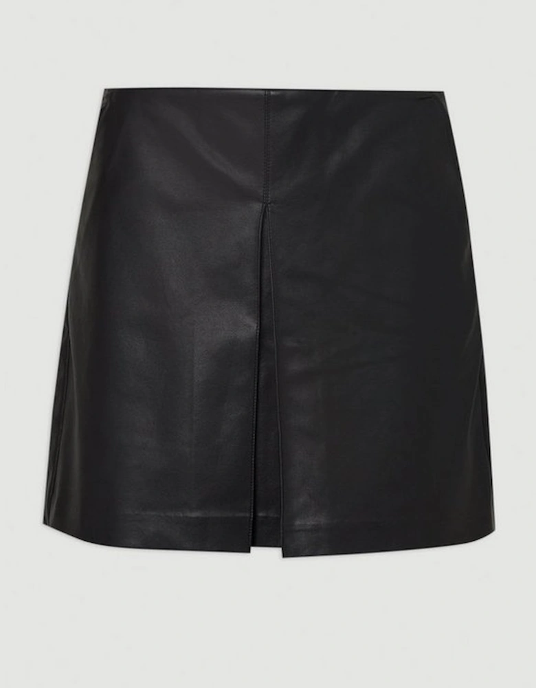 Faux Leather Skort
