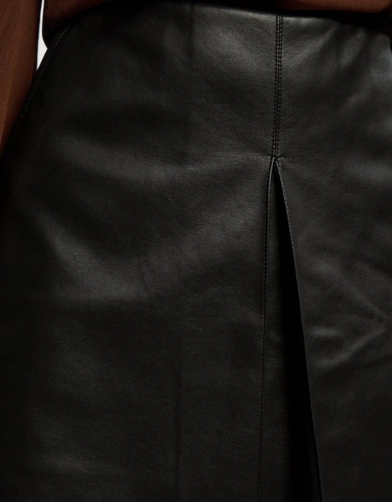 Faux Leather Skort