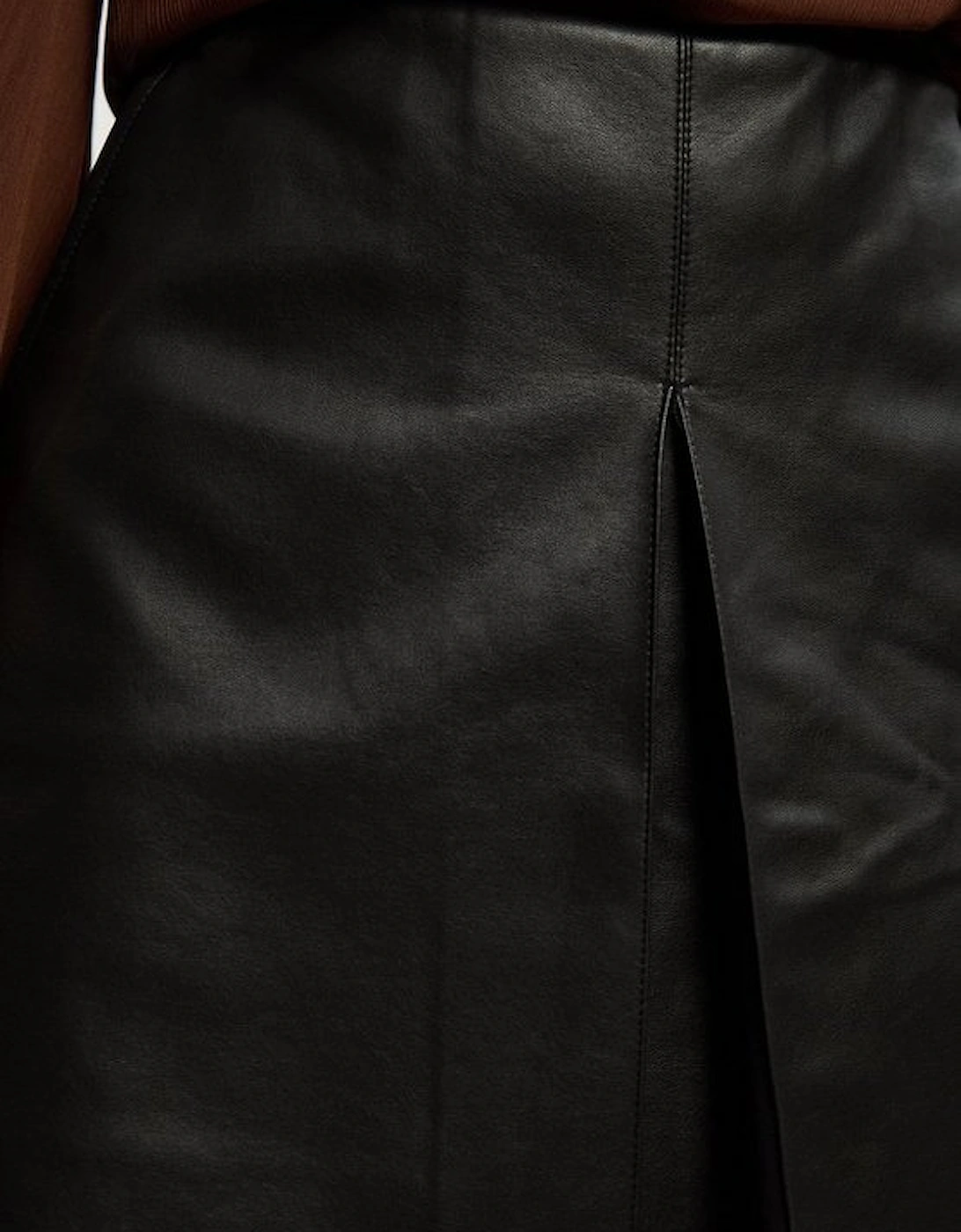 Faux Leather Skort