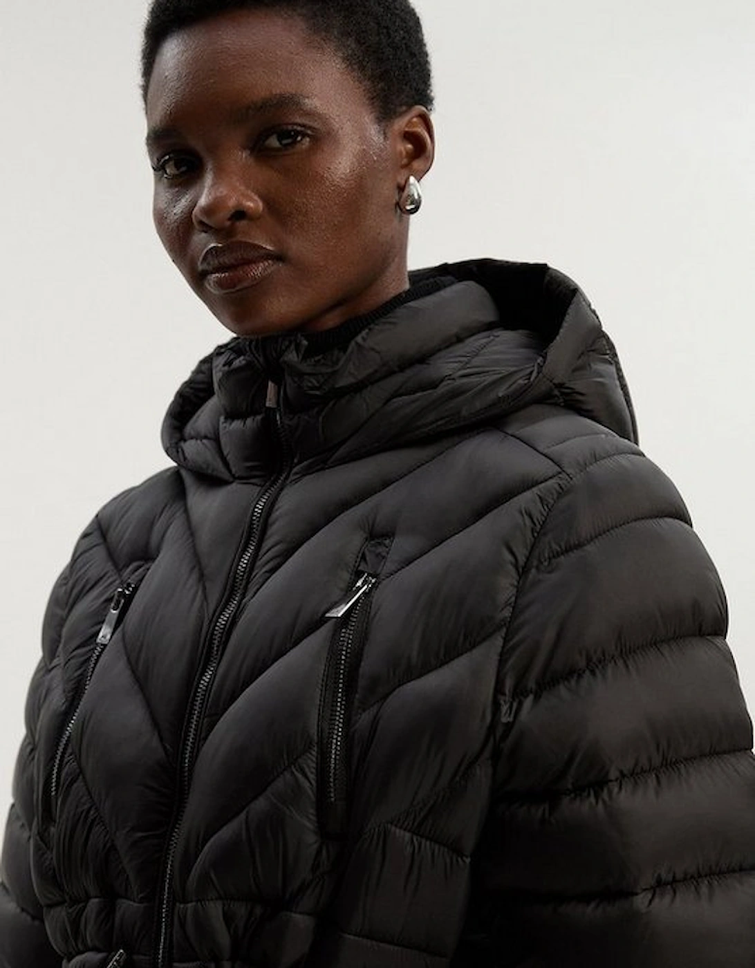 Petite Lightweight Knee Length Packable Coat