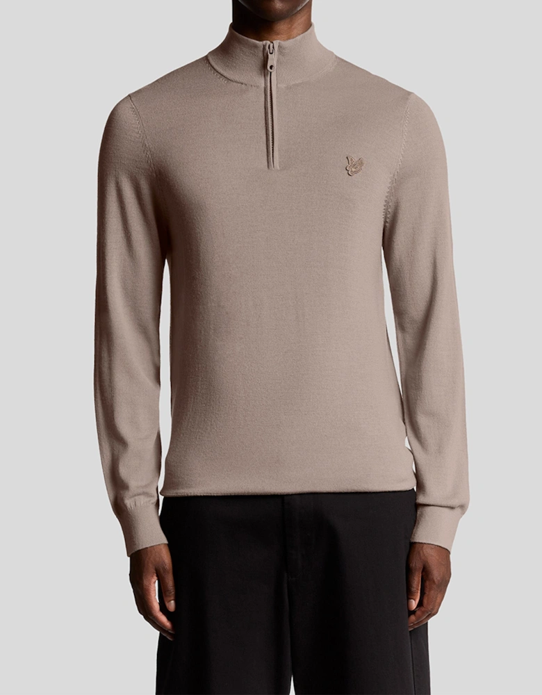 Lyle & Scott Tonal Merino Quarter Zip Jumper