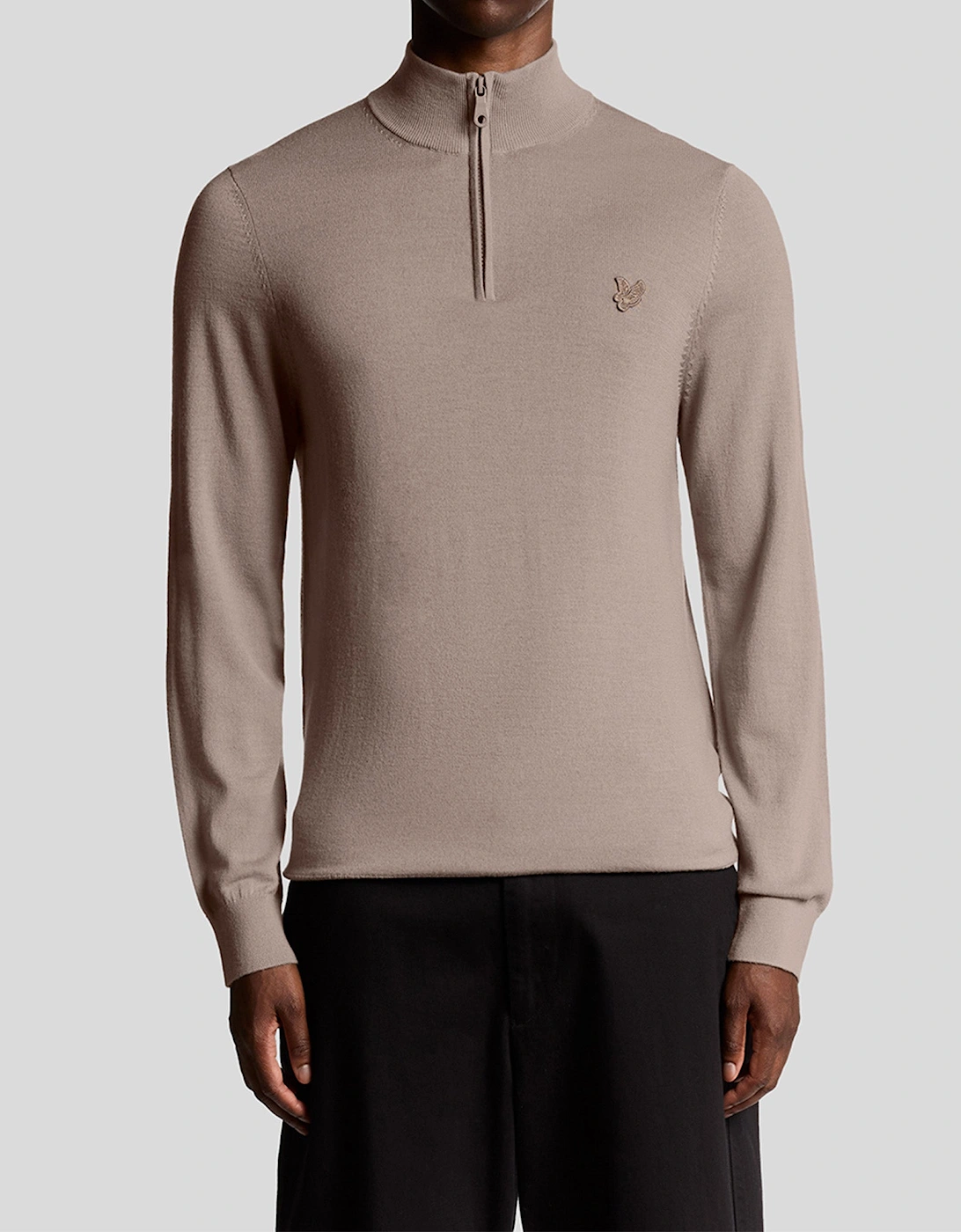 Lyle & Scott Tonal Merino Quarter Zip Jumper