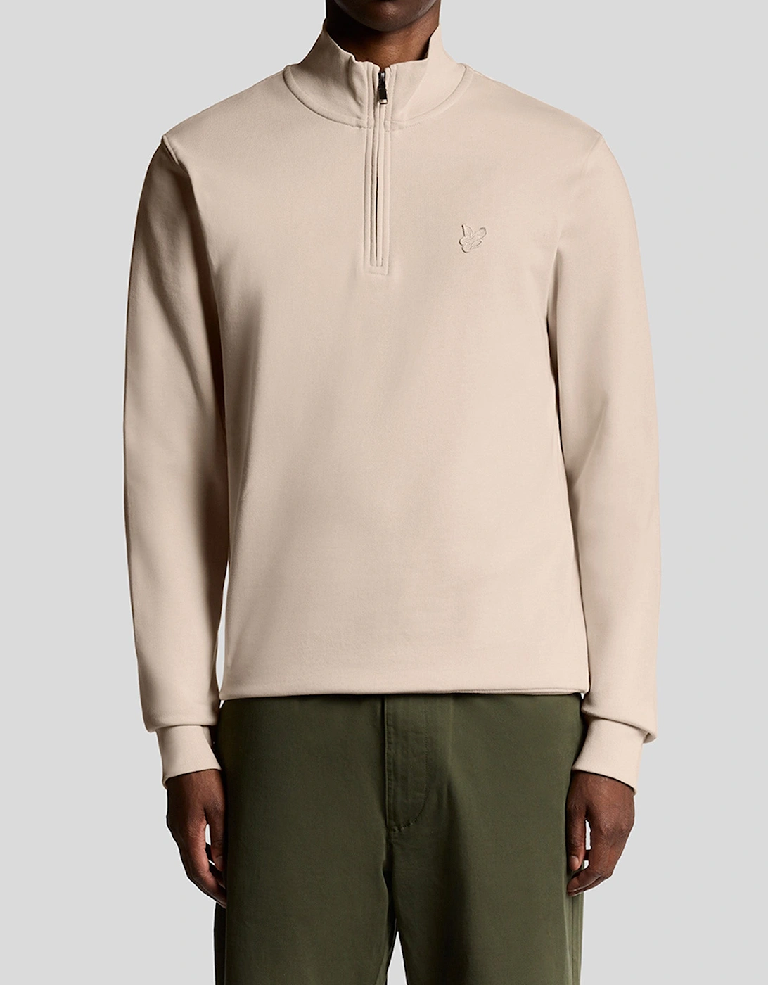 Lyle & Scott Tonal Superfine Quarter Zip Sweatshirt