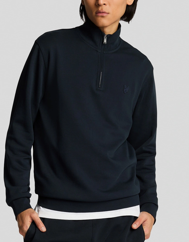 Lyle & Scott Tonal Superfine Quarter Zip Sweatshirt