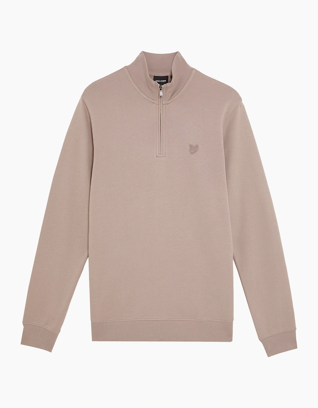 Lyle and Scott Men's Lyle & Scott Tonal Superfine Quarter Zip Sweatshirt - Tan - Size, Xx-Large