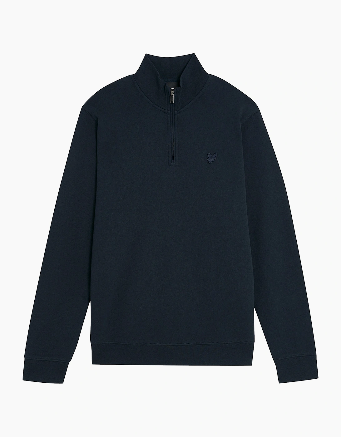 Lyle and Scott Men's Lyle & Scott Tonal Superfine Quarter Zip Sweatshirt - Navy - Size, Medium