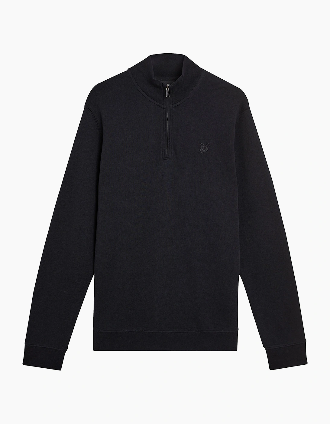 Lyle & Scott Men's Lyle & Scott Tonal Superfine Quarter Zip Sweatshirt - Black