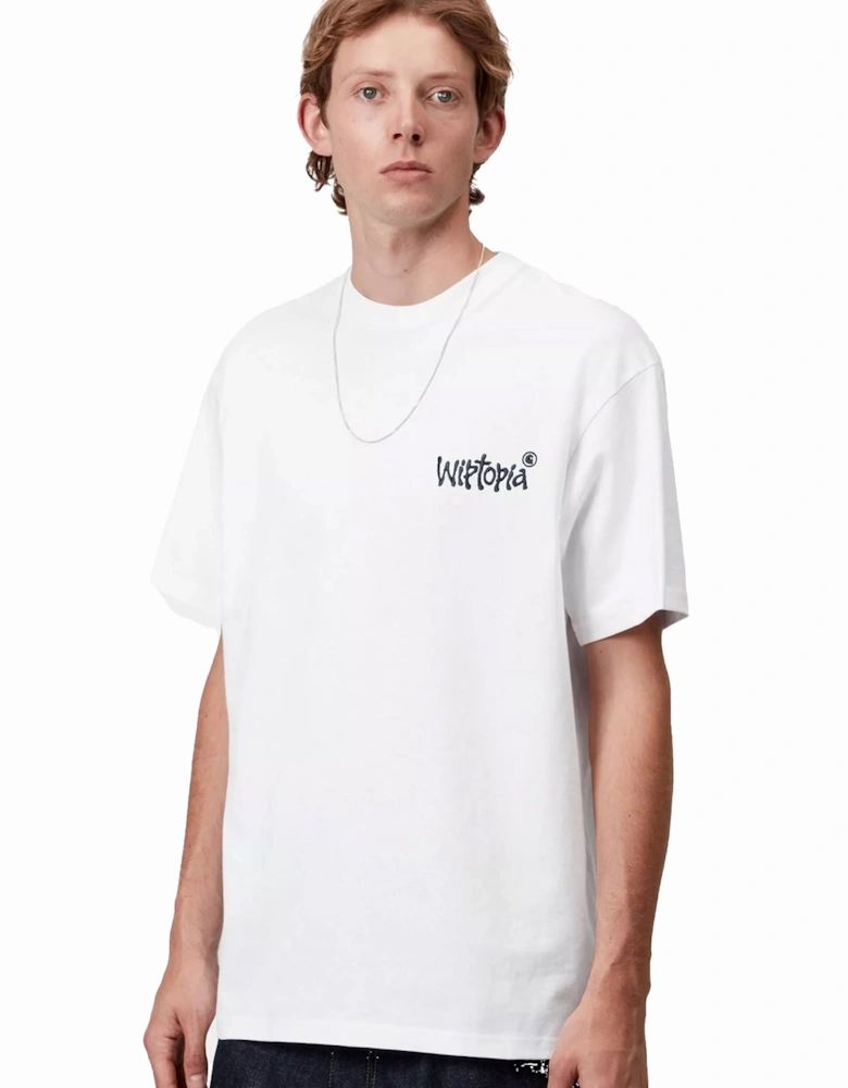 Wiptopia Script T-Shirt White/Blue