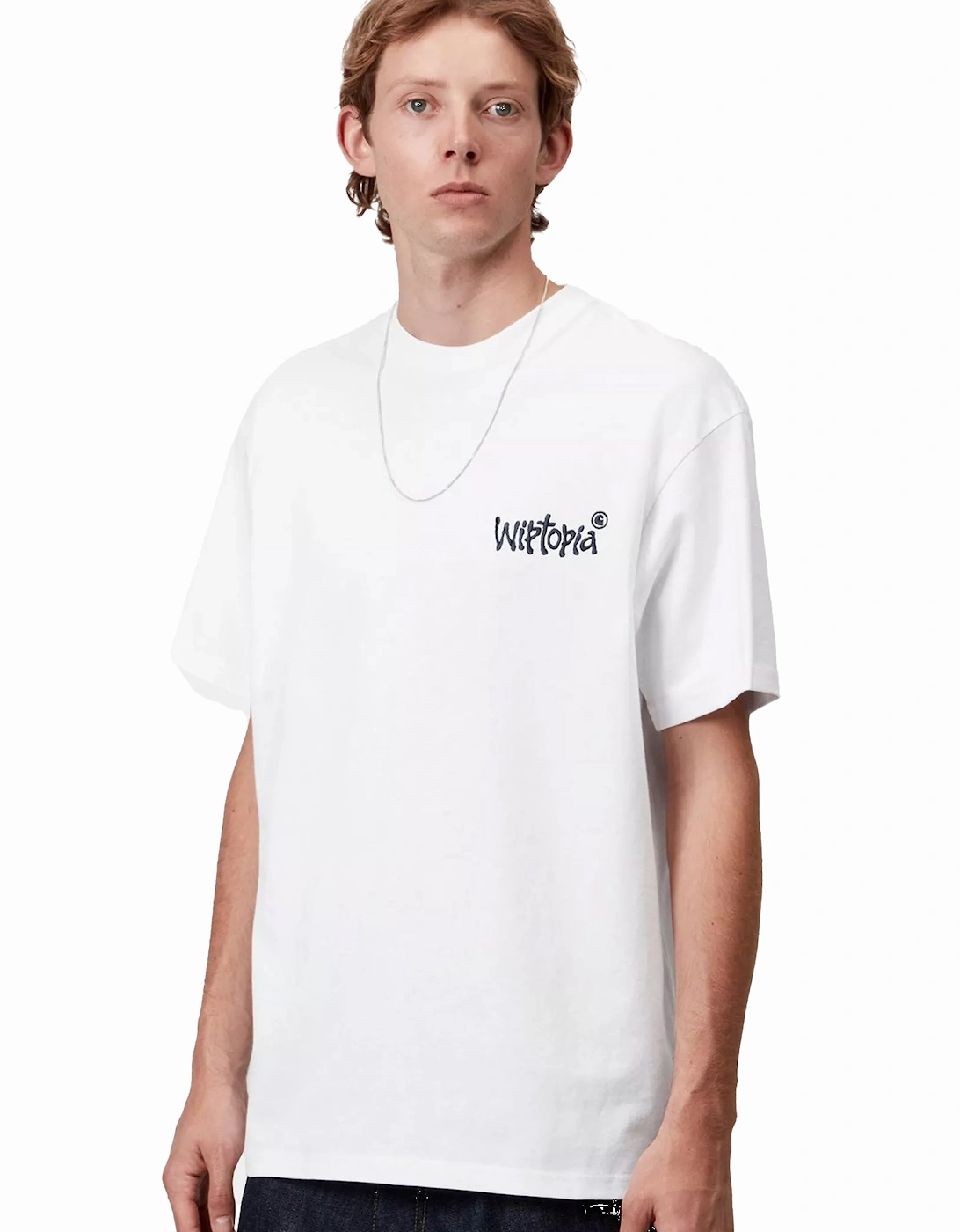 Wiptopia Script T-Shirt White/Blue
