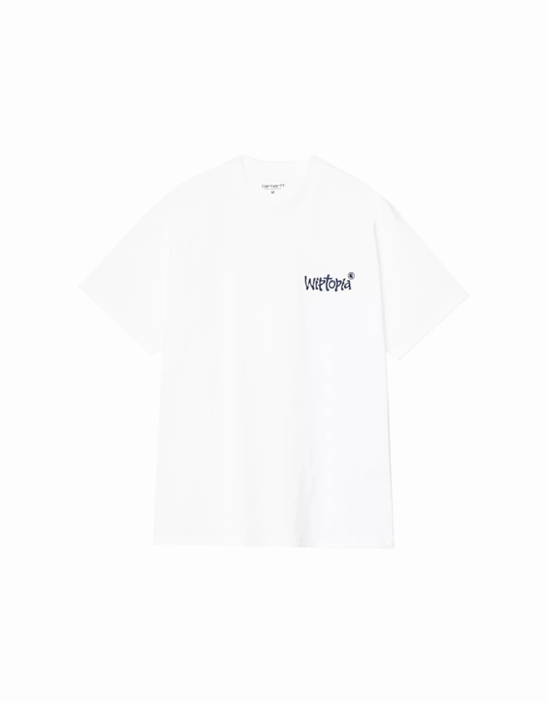 Wiptopia Script T-Shirt White/Blue