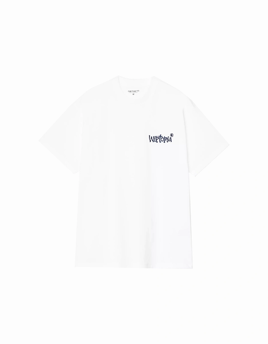 Wiptopia Script T-Shirt White/Blue, 4 of 3