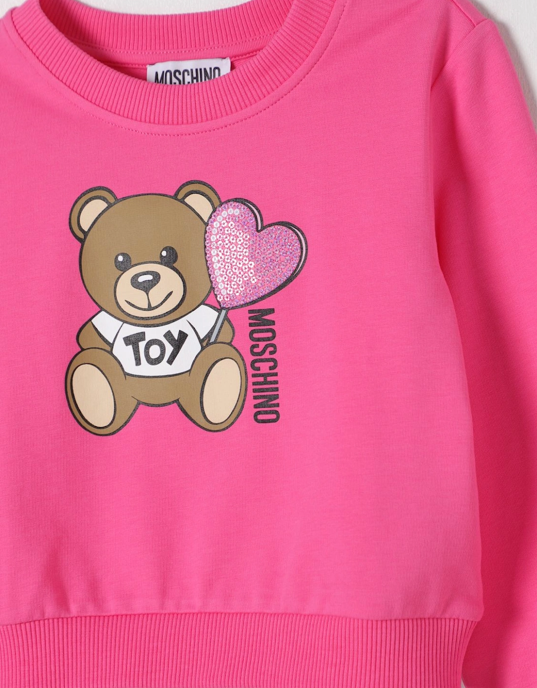 Teddy Bear Pink Cropped Sweatshirt