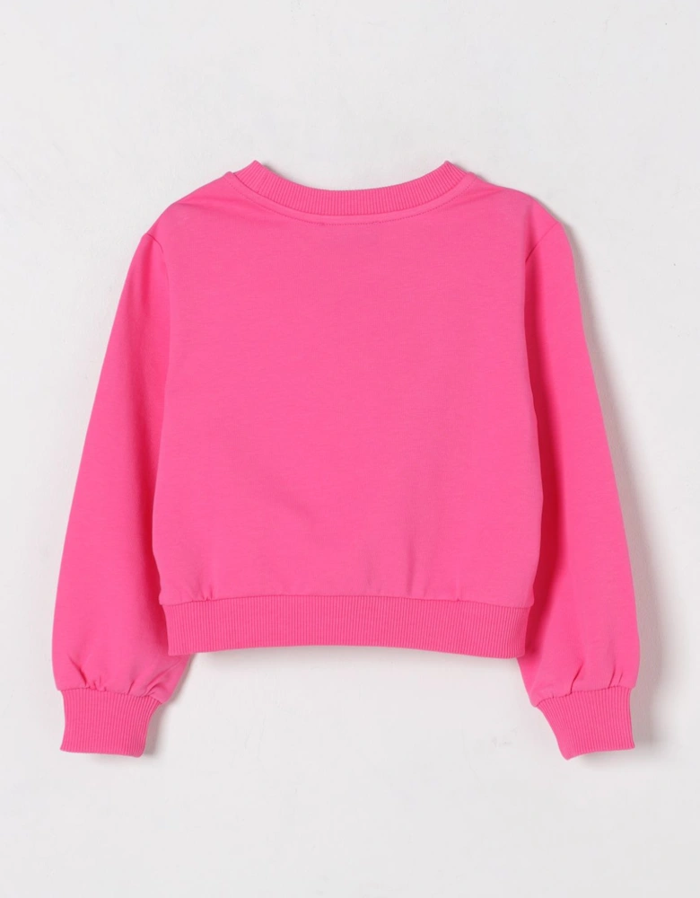 Teddy Bear Pink Cropped Sweatshirt