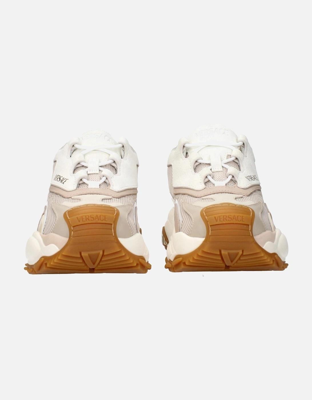 Leather Biker Jacket With Zipped Details Women - Beige Sneakers