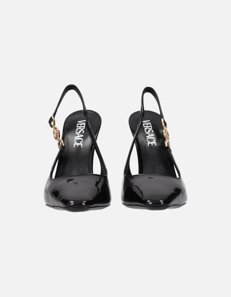 Leather Biker Jacket with Zipper Detailing Women - Black Sandals