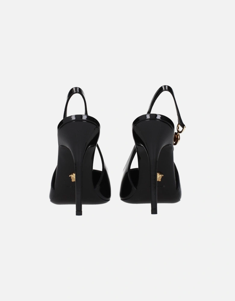 Leather Biker Jacket with Zipper Detailing Women - Black Sandals