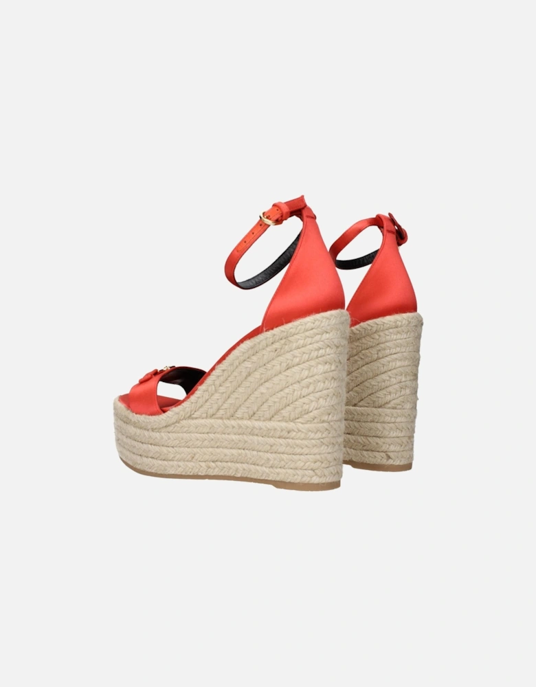 Leather Studded High-Top Sneakers Women - Orange Sandals
