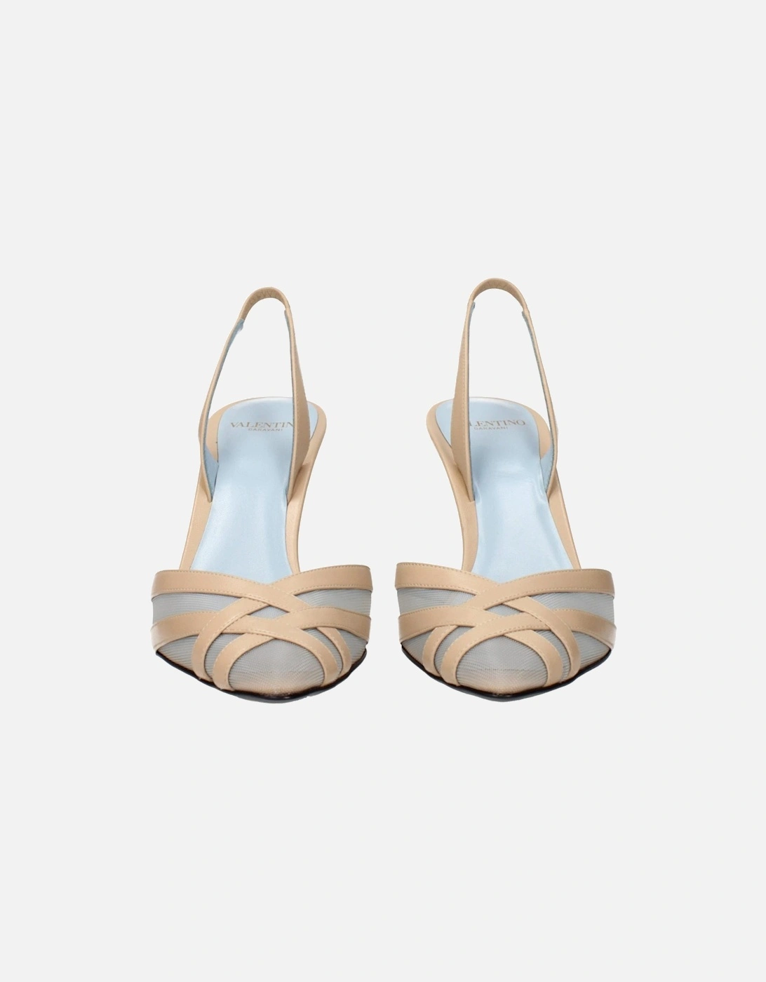 High-Waisted Straight-Leg Denim Jeans Women - Beige Sandals