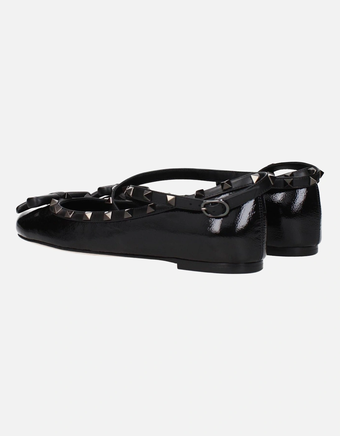 Embellished Leather Strap Sandals Women - Black Shoes