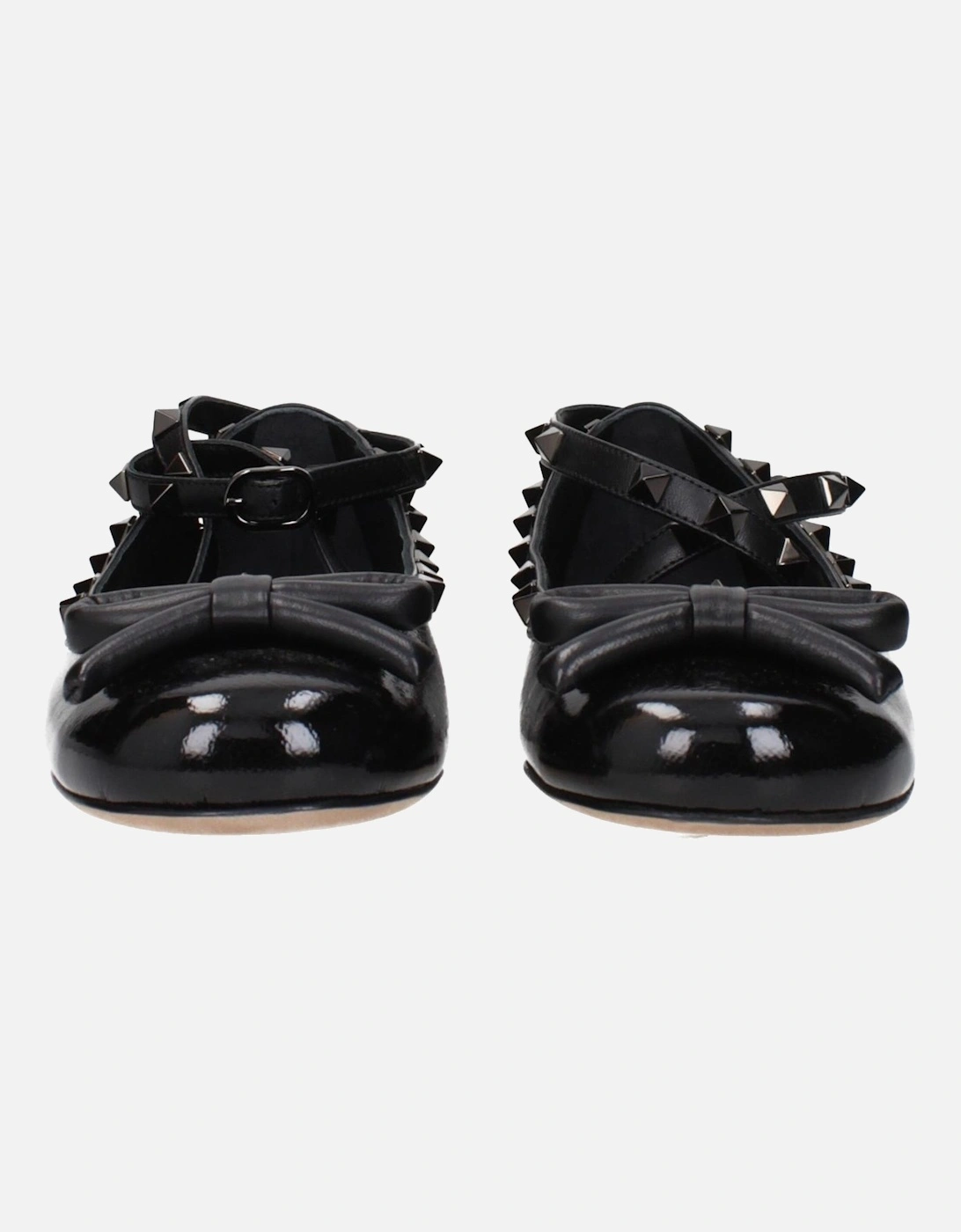 Embellished Leather Strap Sandals Women - Black Shoes