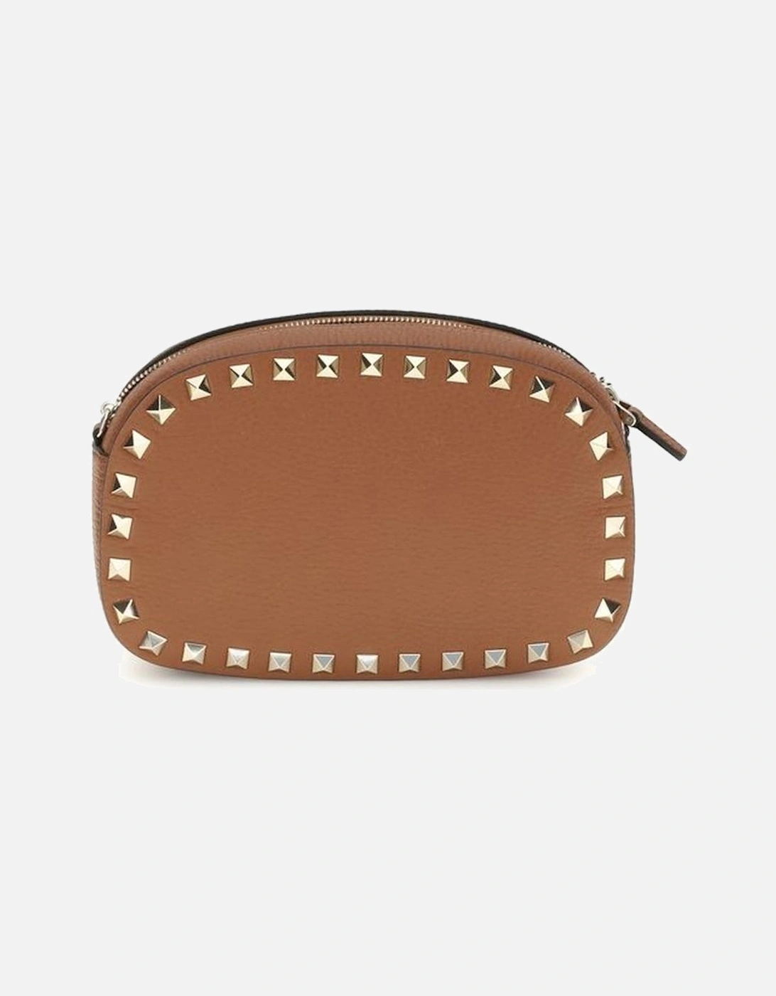 Leather Quilted Shoulder Bag with Chain Strap Women - Brown, 5 of 4