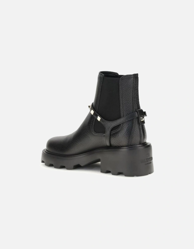 Double-Breasted Wool Blend Coat Women - Black Boots