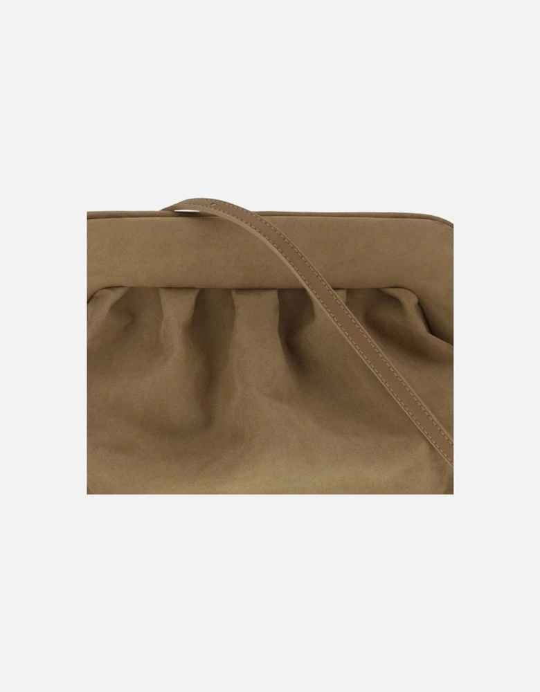 Cashmere Turtleneck Sweater with Ribbed Detailing Women - Beige Clutch