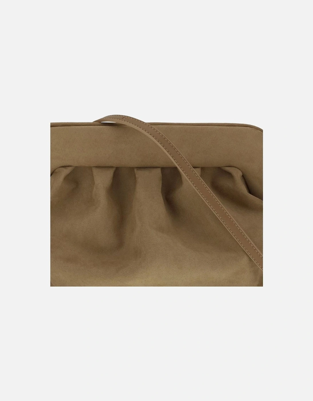 Cashmere Turtleneck Sweater with Ribbed Detailing Women - Beige Clutch