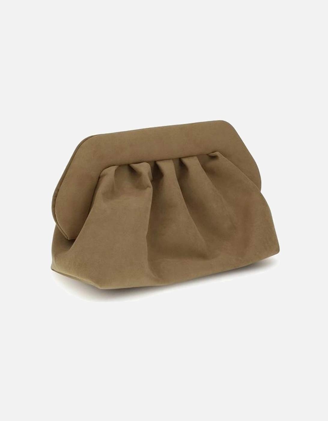 Cashmere Turtleneck Sweater with Ribbed Detailing Women - Beige Clutch