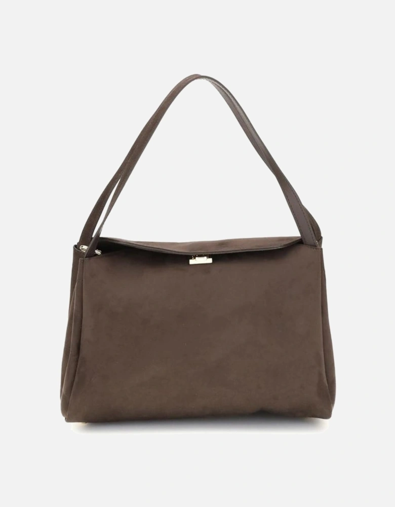 Logo-Embroidered Cotton Sweatshirt Women - Brown Shoulder Bags