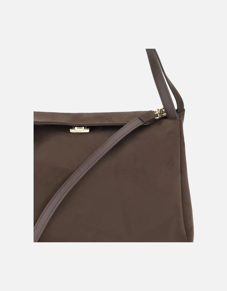 Logo-Embroidered Cotton Sweatshirt Women - Brown Shoulder Bags