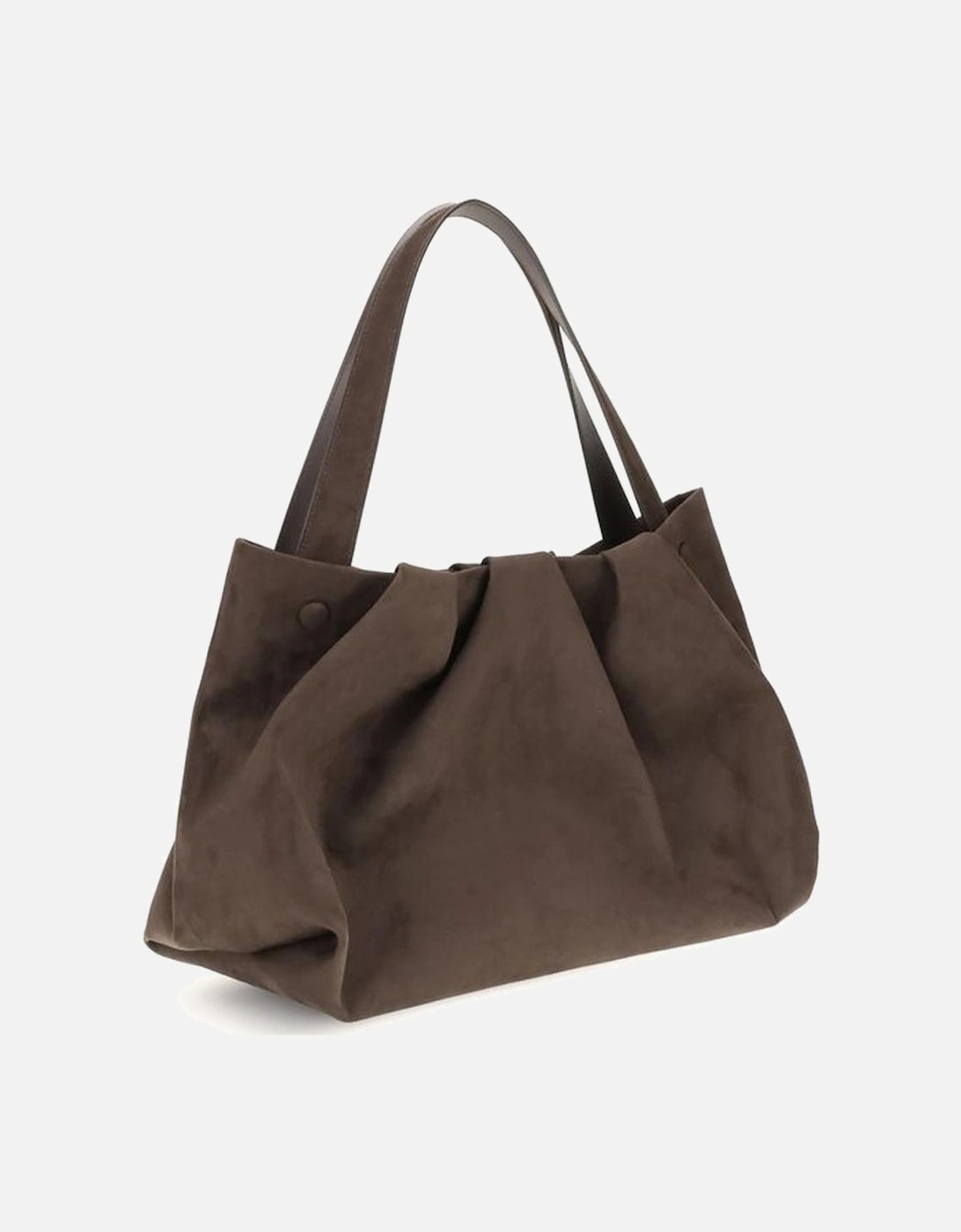 Gathered Leather Handbag Women - Brown Shoulder Bags
