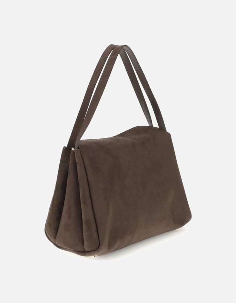 Logo-Embroidered Cotton Sweatshirt Women - Brown Shoulder Bags