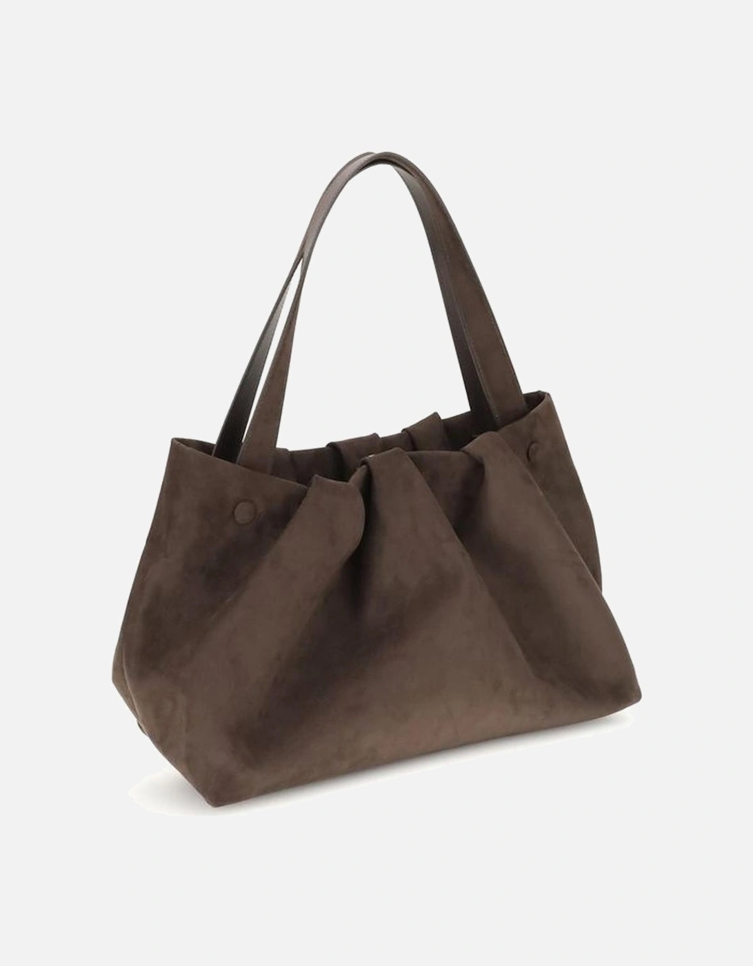 Gathered Leather Handbag Women - Brown Shoulder Bags