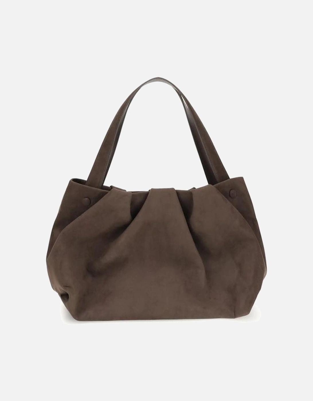 Gathered Leather Handbag Women - Brown Shoulder Bags, 5 of 4