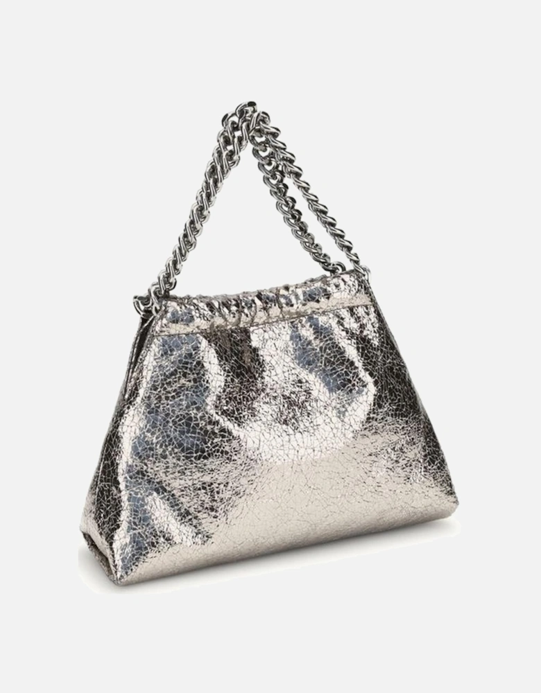 Chain Handle Pouch Women - Silver Shoulder Bags