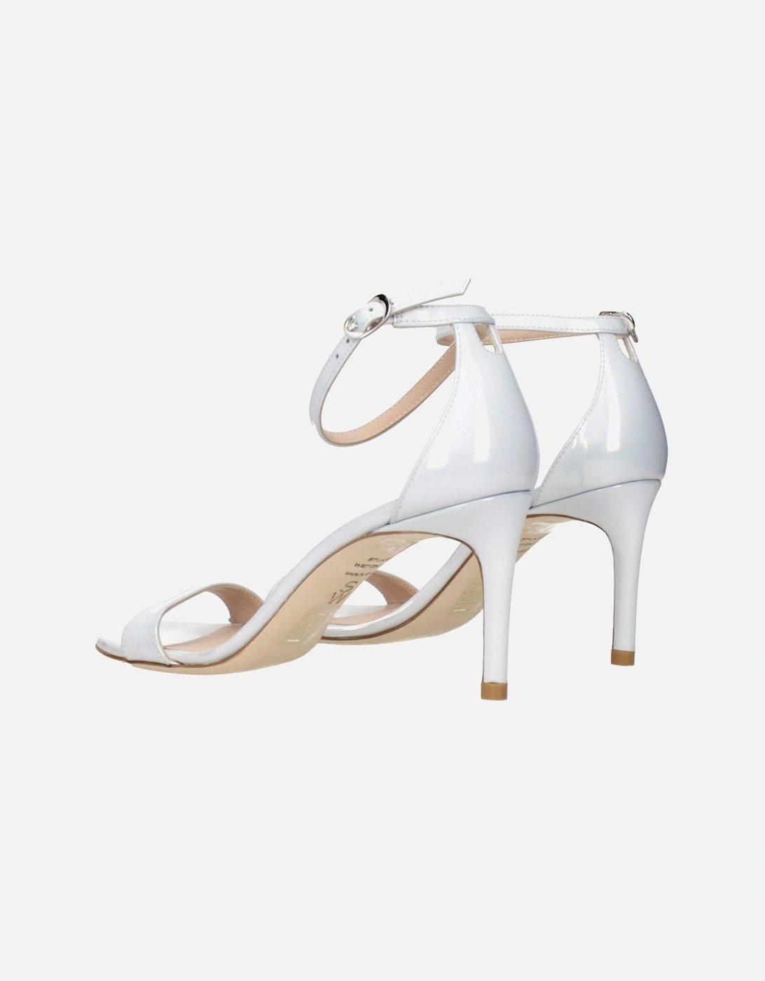 Leather Biker Jacket with Zipper Detailing Women - White Sandals