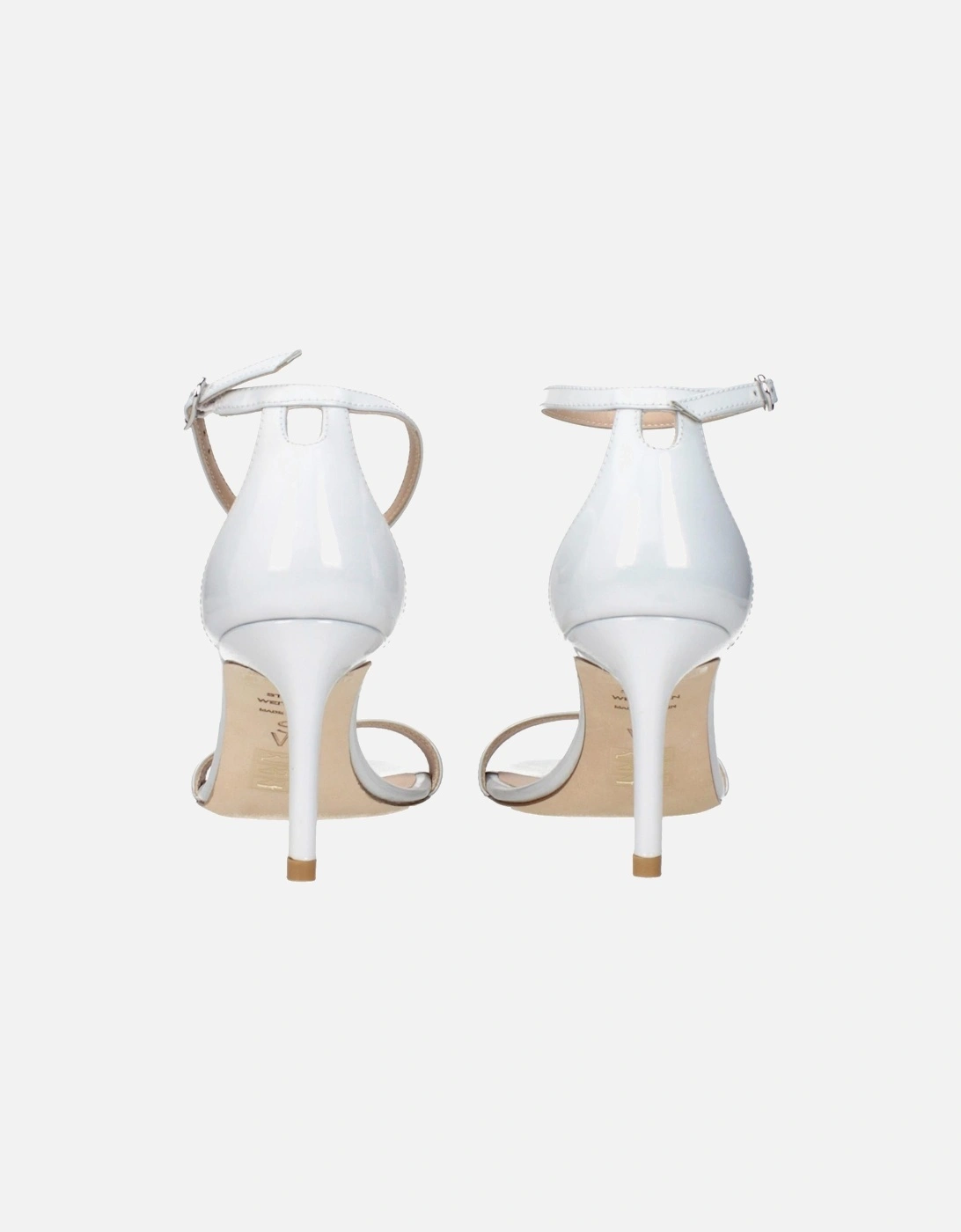 Leather Biker Jacket with Zipper Detailing Women - White Sandals