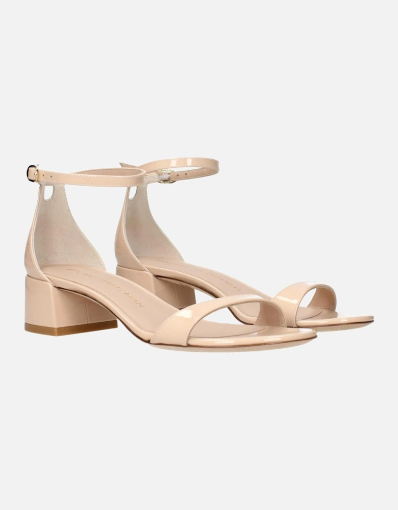 Leather Platform Ankle Boots with Buckle Detailing Women - Beige
