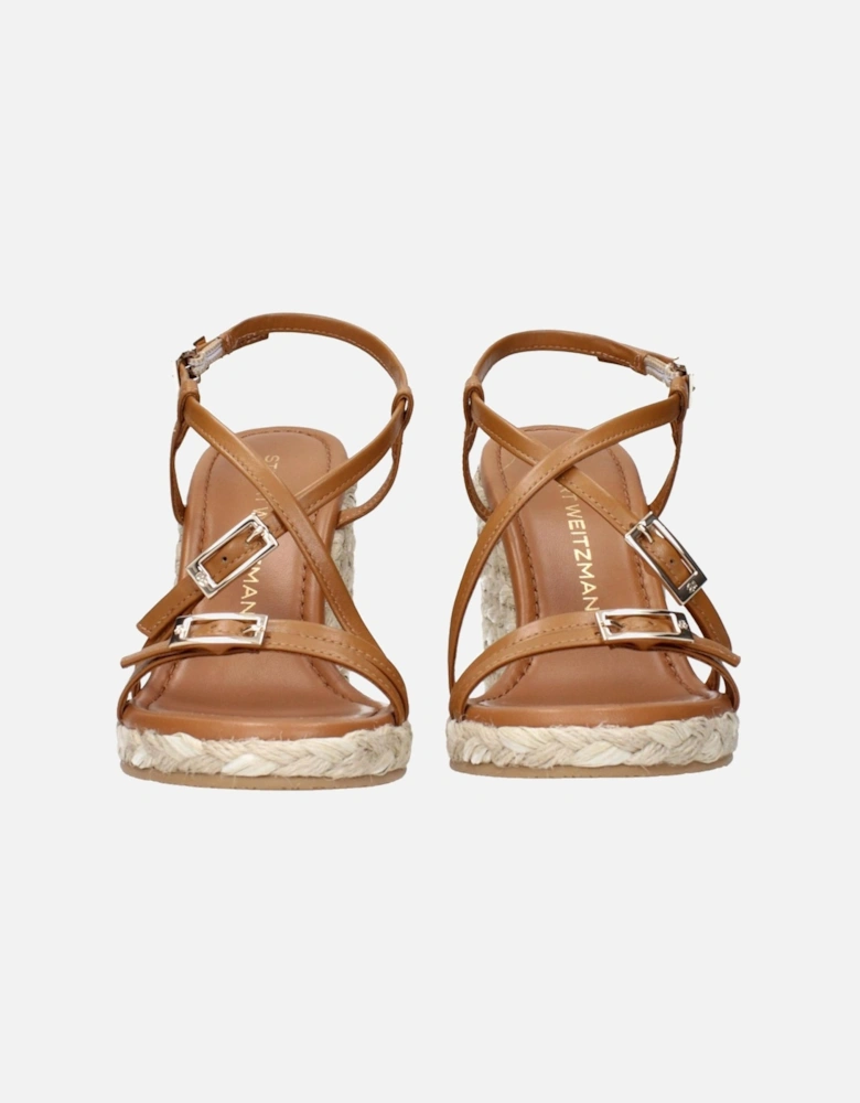 Leather Ankle Boots with Side Zip Closure Women - Brown Sandals