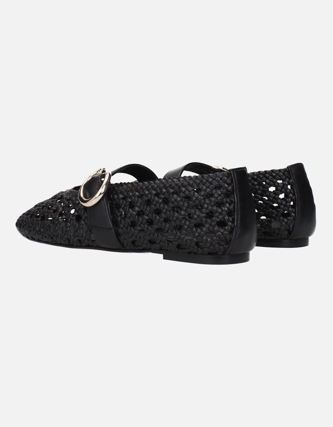 High-Waisted Wide-Leg Denim Jeans Women - Black Shoes