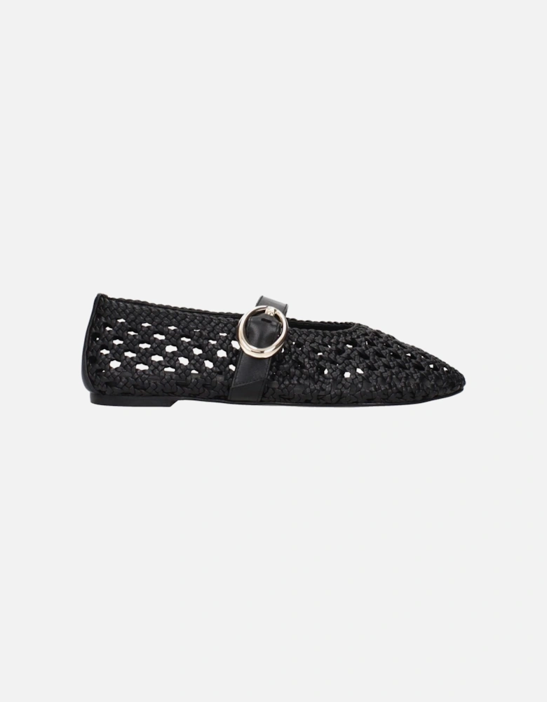 High-Waisted Wide-Leg Denim Jeans Women - Black Shoes