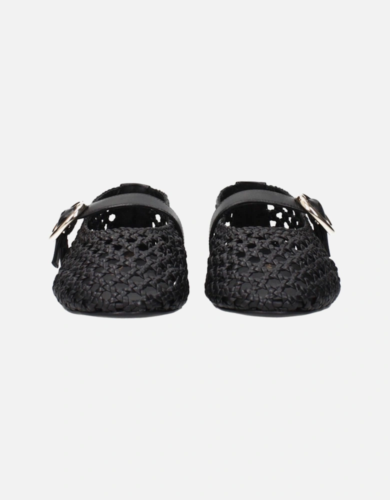 High-Waisted Wide-Leg Denim Jeans Women - Black Shoes